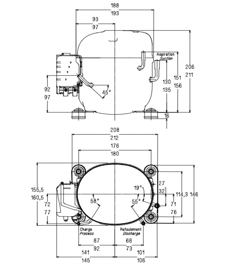 Hermetic compressor Tecumseh AE4470Z-FZ | DTN Group | DTN Group Hermetic compressor Tecumseh AE4470Z-FZ | DTN Group | DTN Group